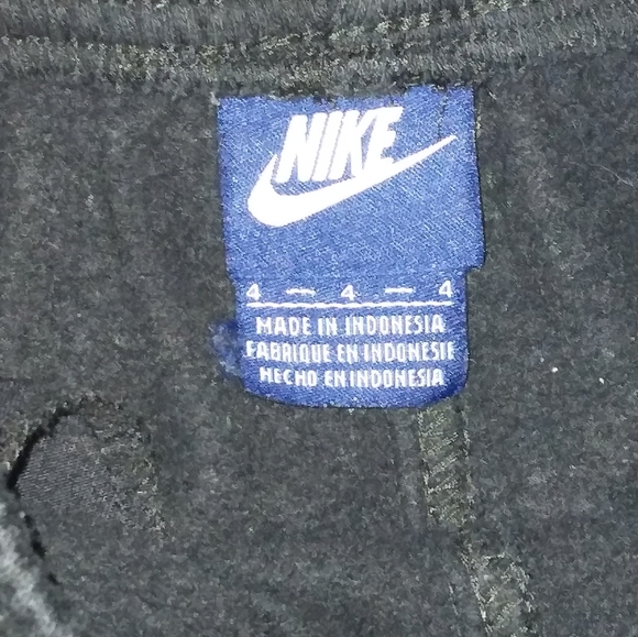 EUC Unisex NIKE Black warm Jogger pants with Large White Swoosh detail - Picture 7 of 12